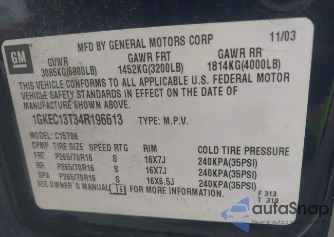 1GKEC13T34R196613: 42431562