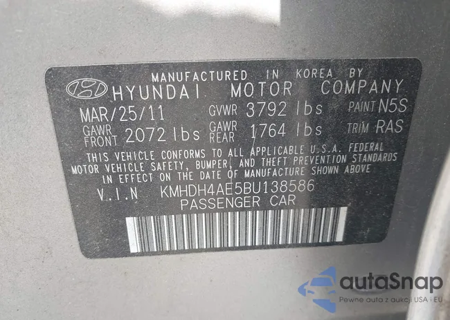 KMHDH4AE5BU138586: 42431634