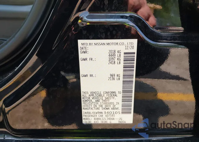 1N4BL4EW9MN340105: 42431637