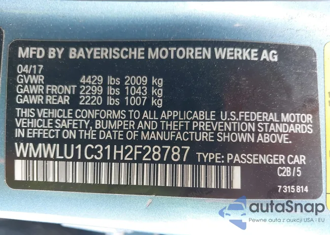 WMWLU1C31H2F28787: 42431639