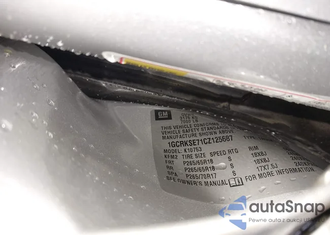 1GCRKSE71CZ125687: 42431680