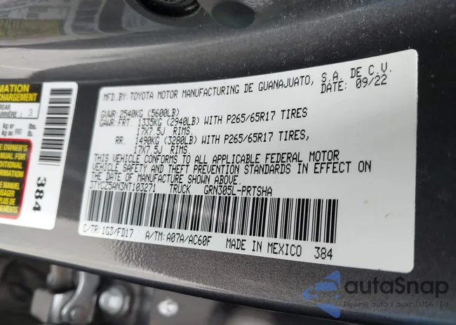 3TYCZ5AN3NT103271: 42432968