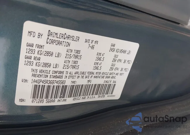 1A4GP45R36B745583: 42433085