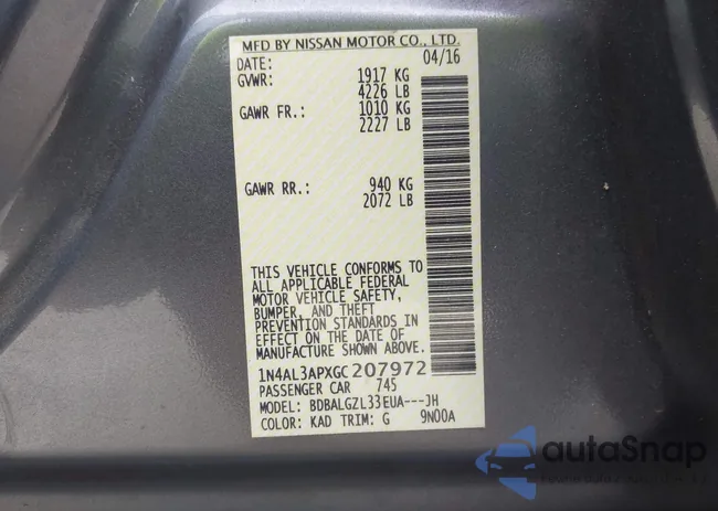 1N4AL3APXGC207972: 42433248