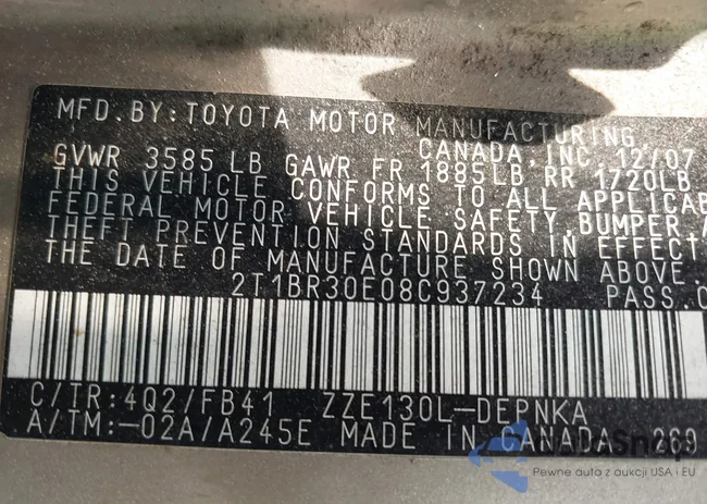 2T1BR30E08C937234: 42433384