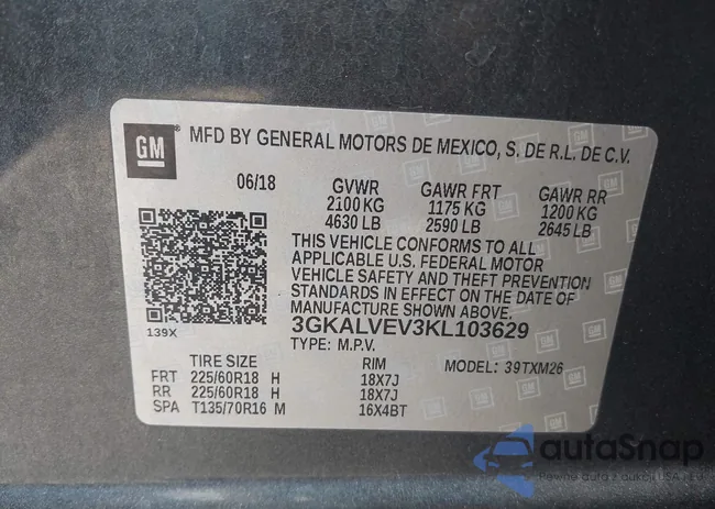 3GKALVEV3KL103629: 42432478