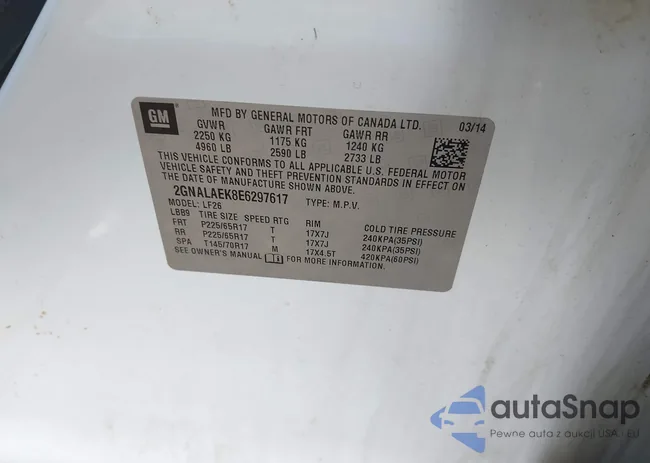 2GNALAEK8E6297617: 42432491