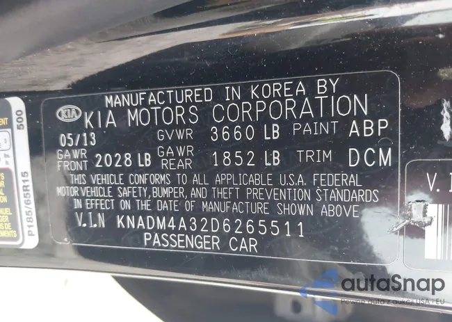 KNADM4A32D6265511: 42434054