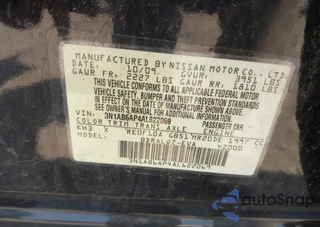 3N1AB6AP4AL622069: 42434145