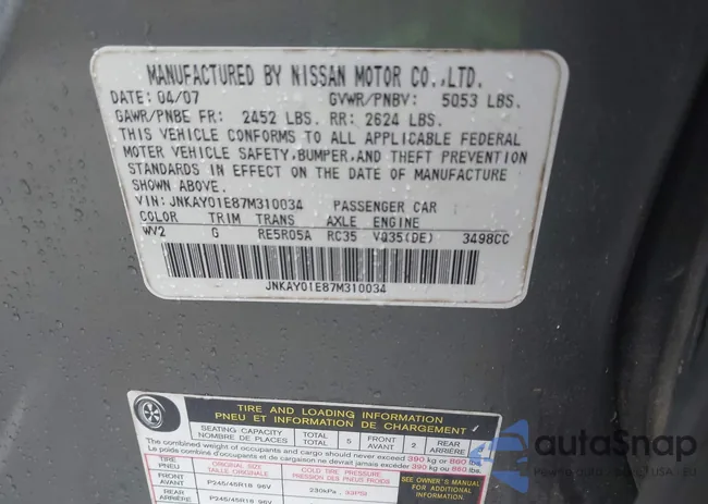 JNKAY01E87M310034: 42434199