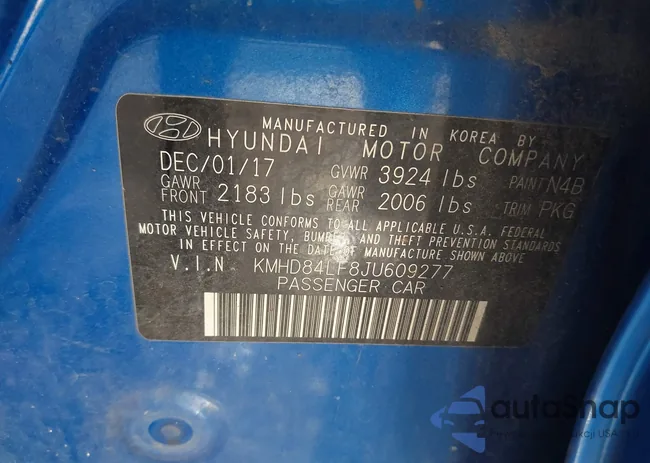 KMHD84LF8JU609277: 42434369