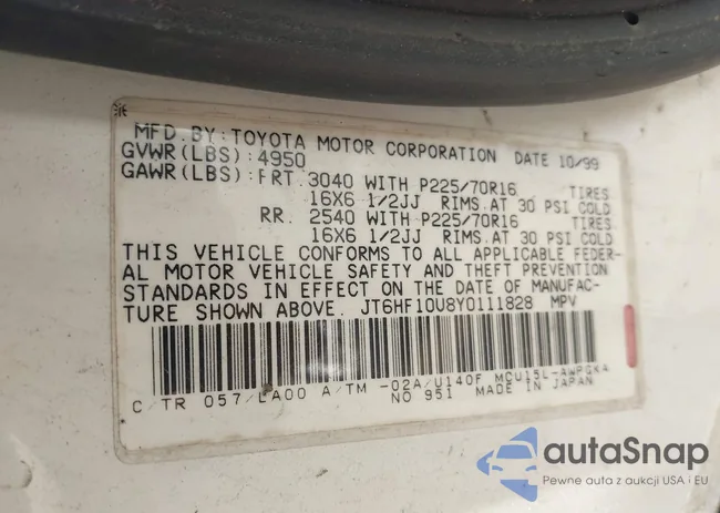 JT6HF10U8Y0111828: 42433503