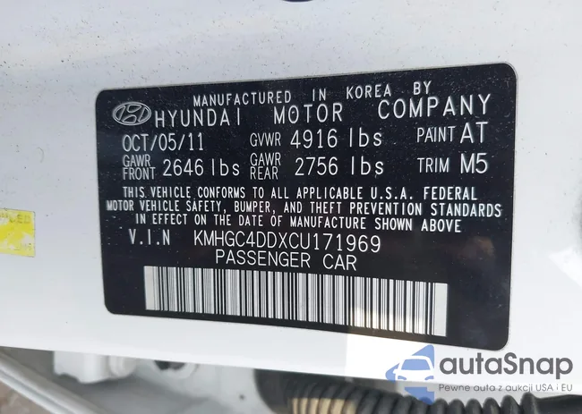 KMHGC4DDXCU171969: 42433825