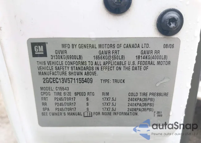 2GCEC13V571155409: 42434831