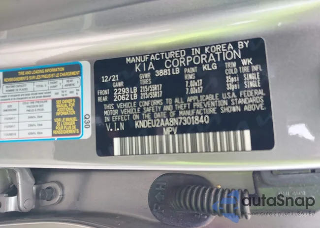 KNDEU2AA8N7301840: 42434907