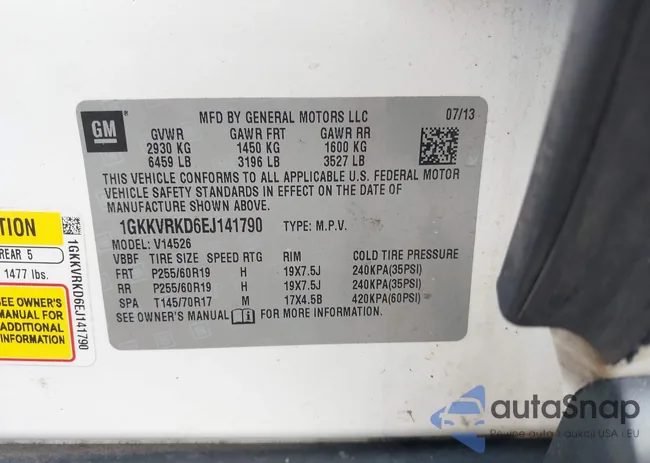 1GKKVRKD6EJ141790: 42435140