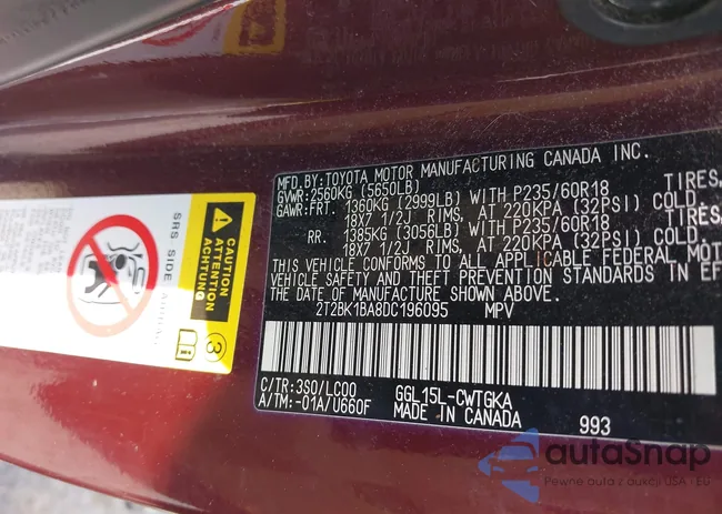 2T2BK1BA8DC196095: 42435158