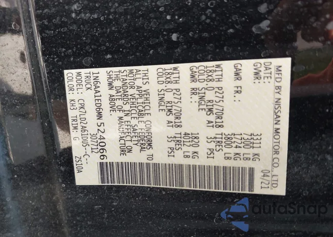 1N6AA1ED6MN524066: 42435238