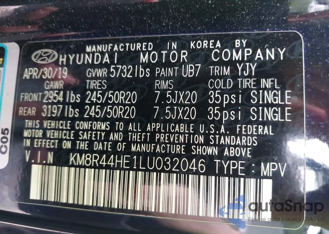 KM8R44HE1LU032046: 42434427