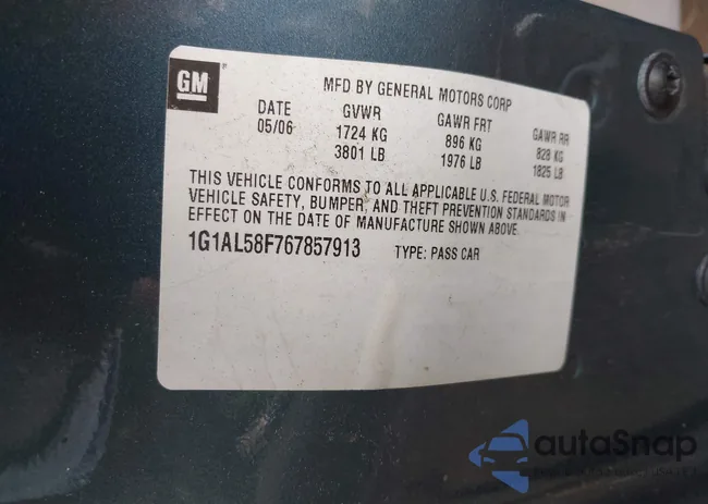 1G1AL58F767857913: 42434466