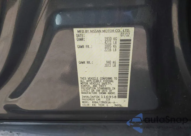 1N4AL3AP5DC116958: 42434599