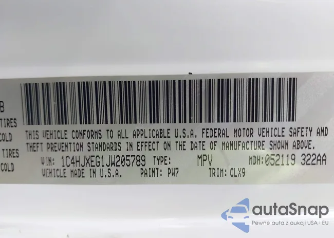 1C4HJXEG1JW205789: 42435877