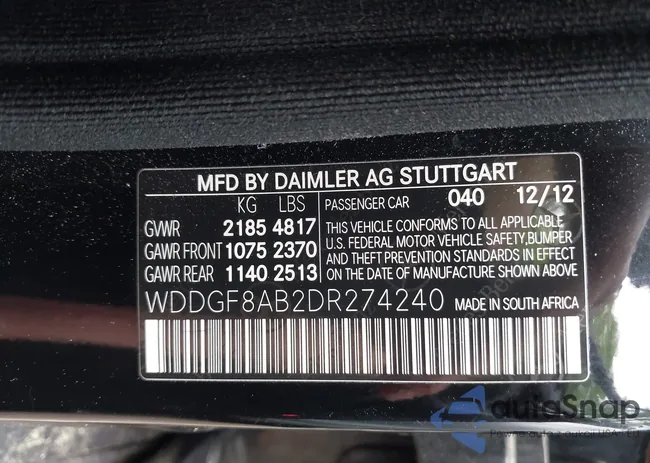 WDDGF8AB2DR274240: 42435947