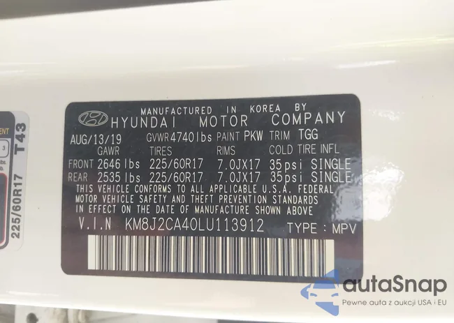 KM8J2CA40LU113912: 42435406