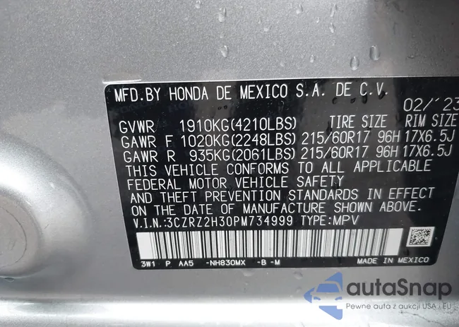 3CZRZ2H30PM734999: 42435409