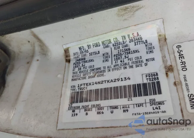 1FTEX14N2TKA29134: 42435420