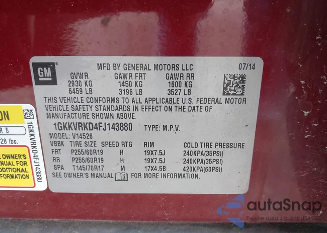 1GKKVRKD4FJ143880: 42435446