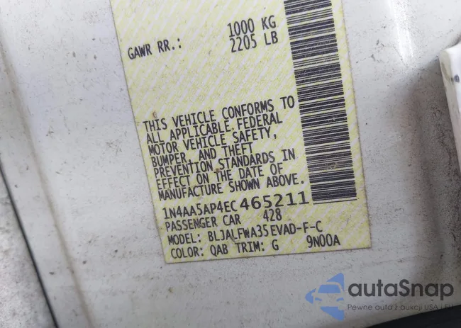 1N4AA5AP4EC465211: 42435572