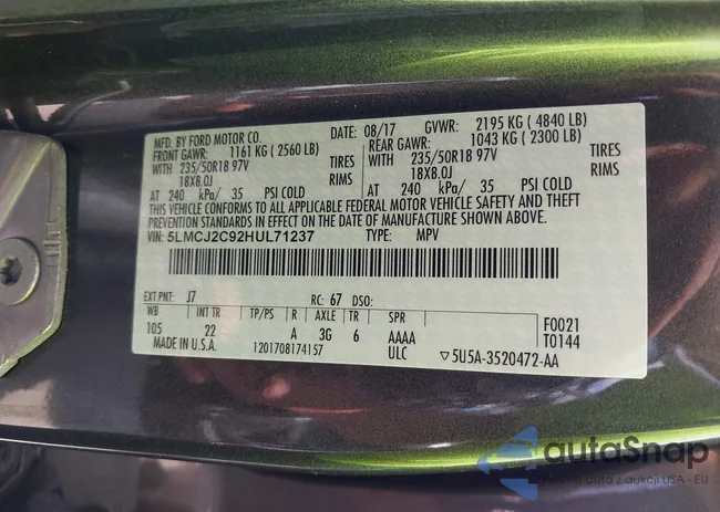 5LMCJ2C92HUL71237: 42436791