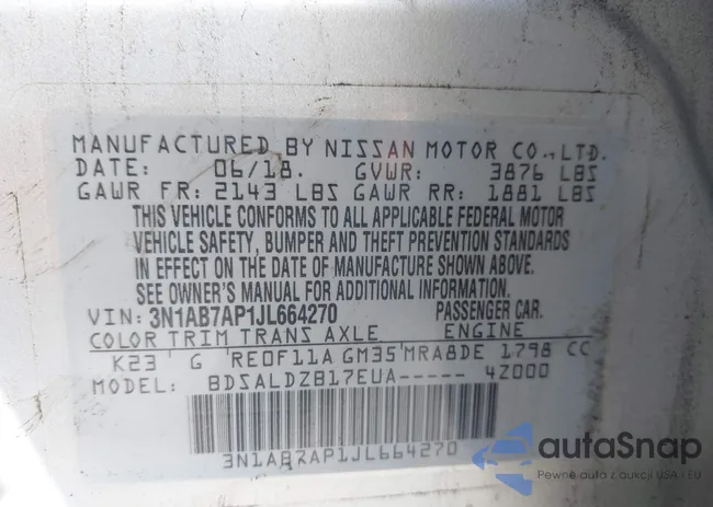 3N1AB7AP1JL664270: 42436825