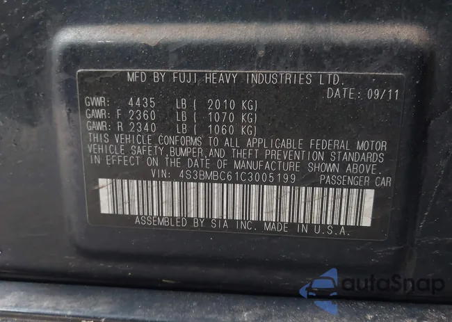 4S3BMBC61C3005199: 42436851