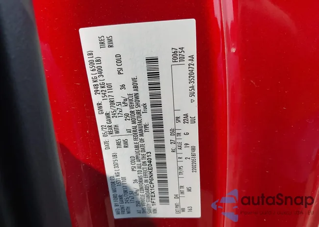 1FTEX1CP6NKE04013: 42436880