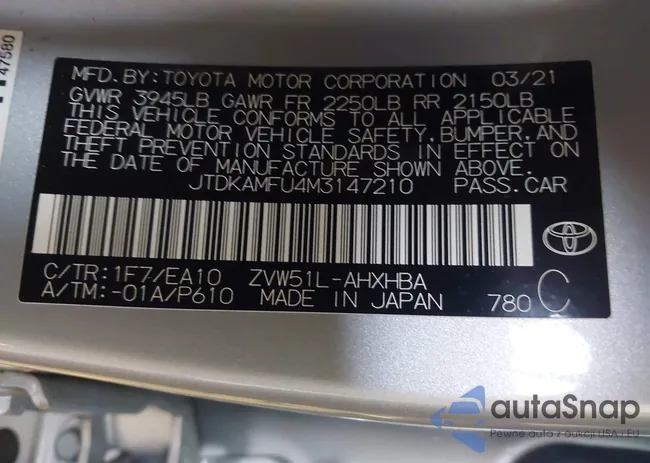 JTDKAMFU4M3147210: 42437023