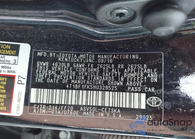 4T1BF1FK5HU329525: 42437089