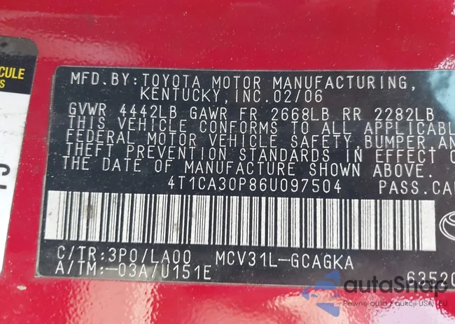 4T1CA30P86U097504: 42437272