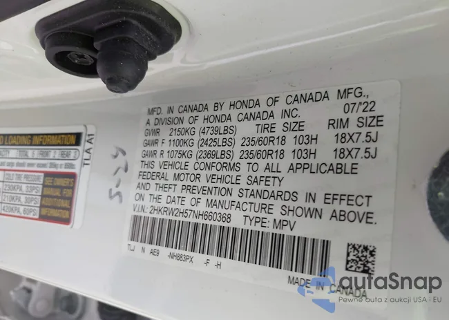 2HKRW2H57NH660368: 42436450