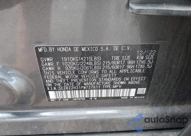 3CZRZ2H31PM727611: 42436489