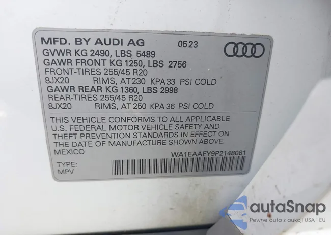 WA1EAAFY9P2148081: 42436508