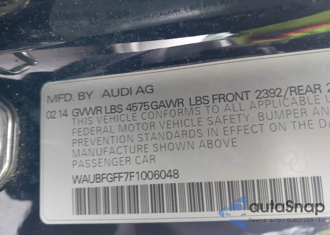 WAUBFGFF7F1006048: 42436696