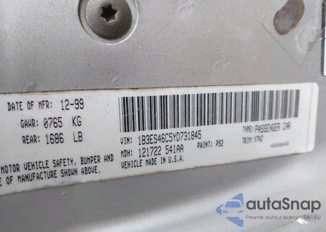 1B3ES46C5YD731845: 42436755