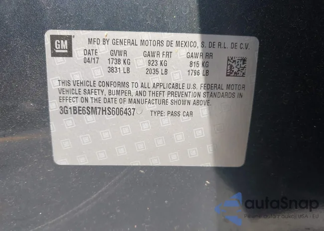 3G1BE6SM7HS606437: 42437967