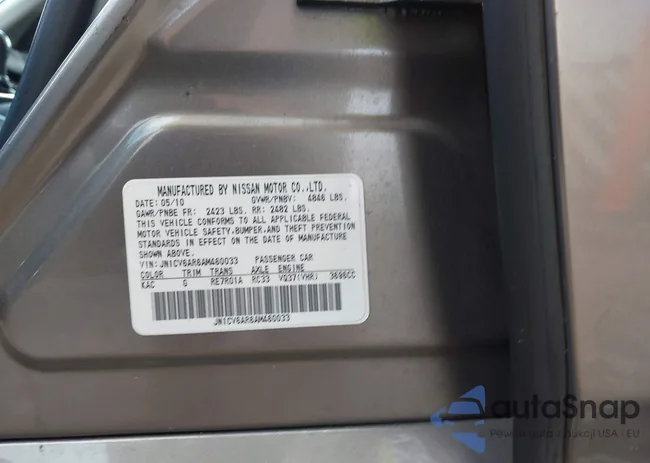 JN1CV6AR6AM460033: 42438130