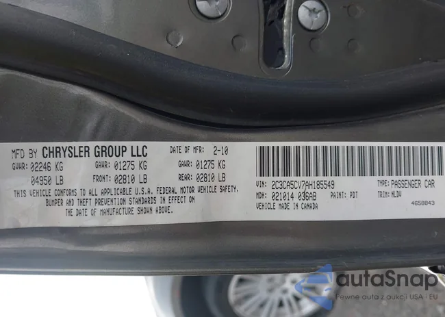 2C3CA5CV7AH185549: 42438213