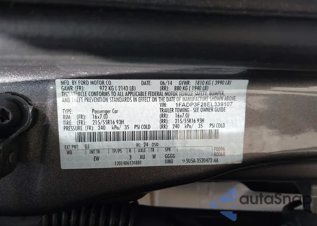 1FADP3F28EL339107: 42438369