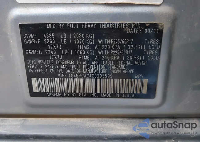 4S4BRCAC4C3205599: 42437466