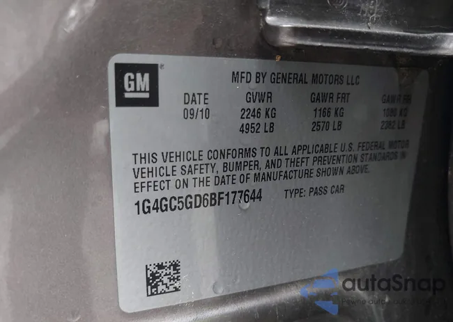 1G4GC5GD6BF177644: 42437468